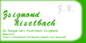 zsigmond miselbach business card